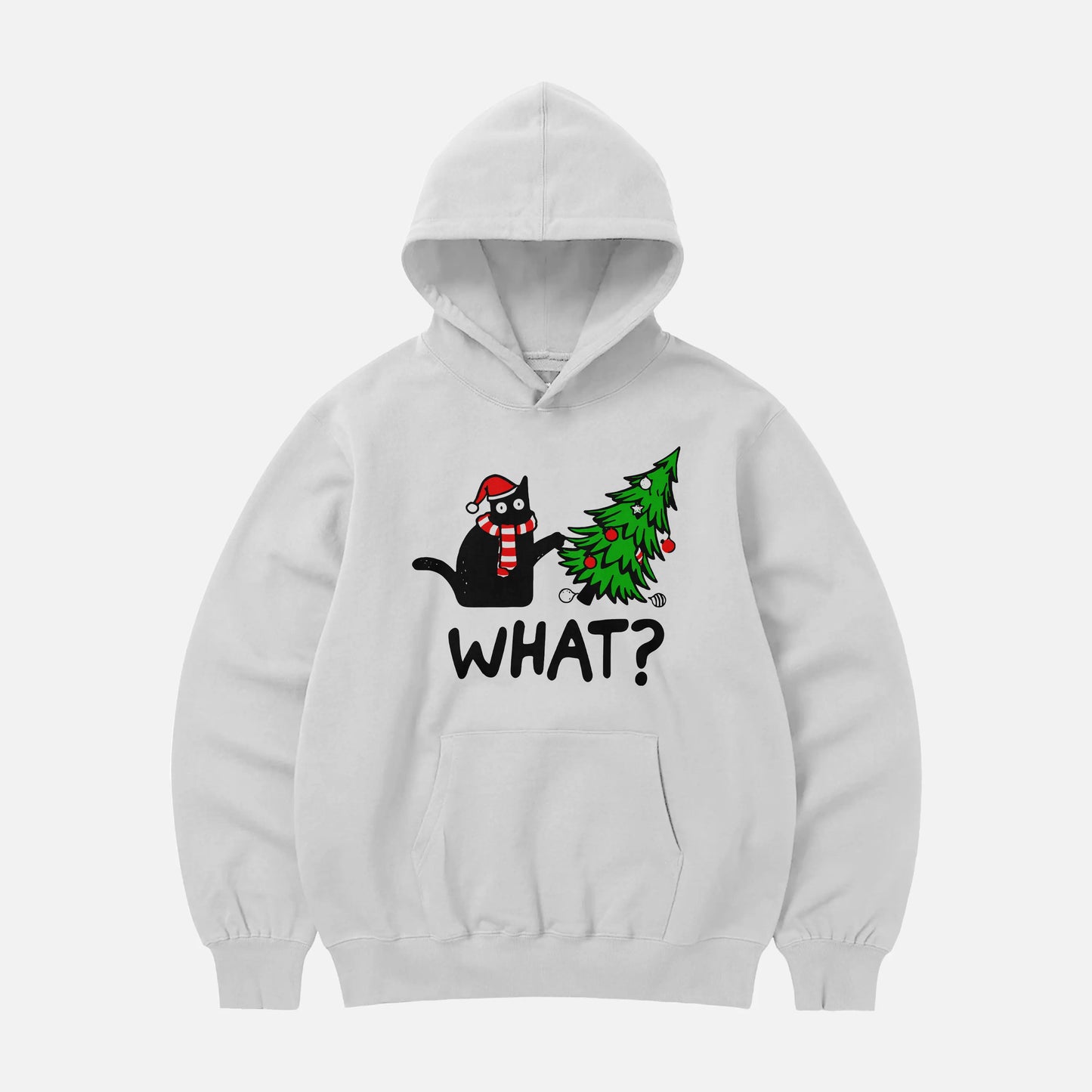 Christmas Black Cat What Hoodie