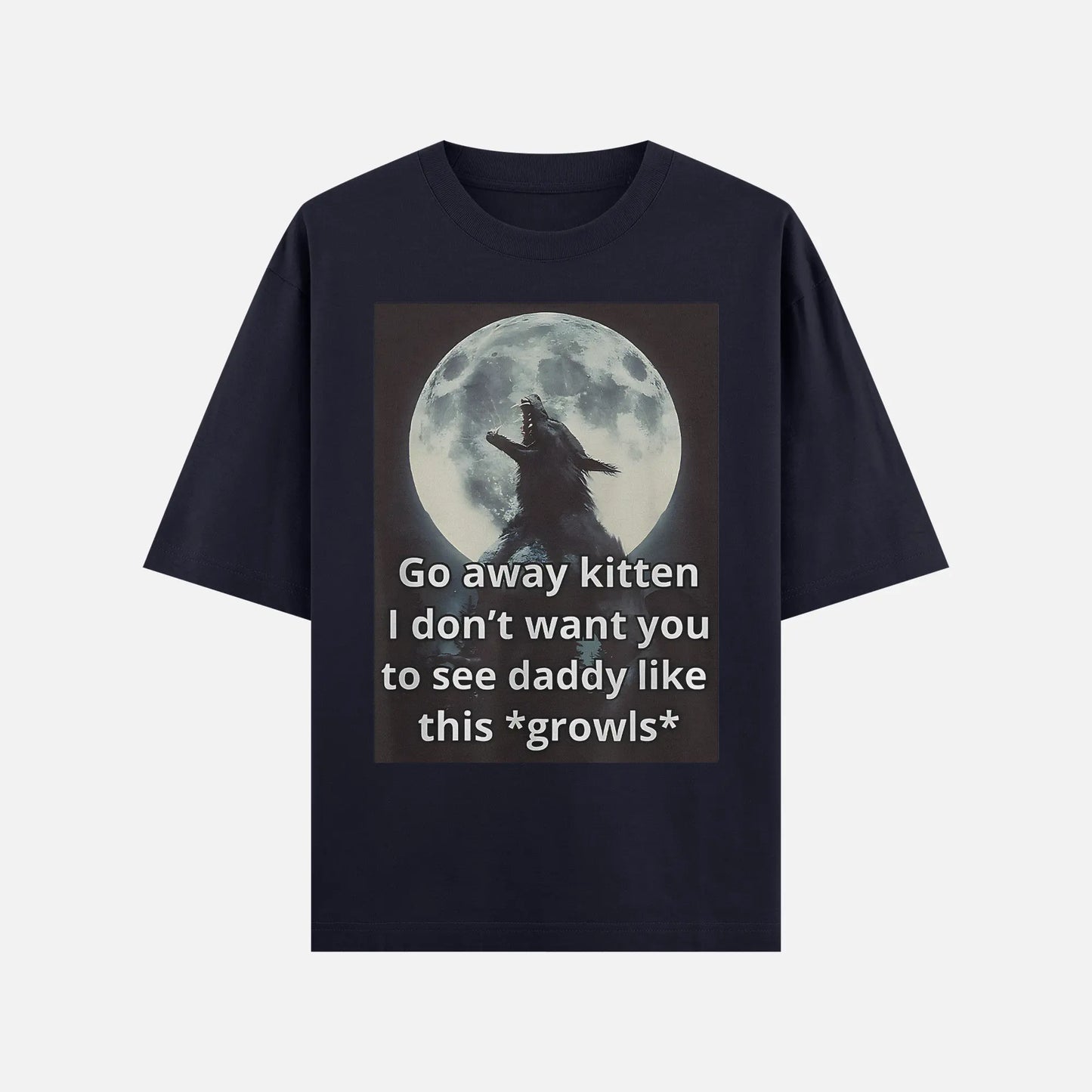 Go Away Kitten Navy Shirt