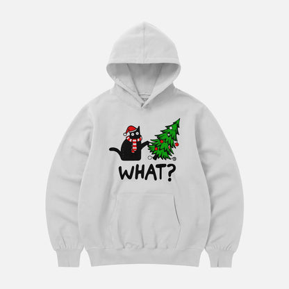 Christmas Black Cat What Hoodie
