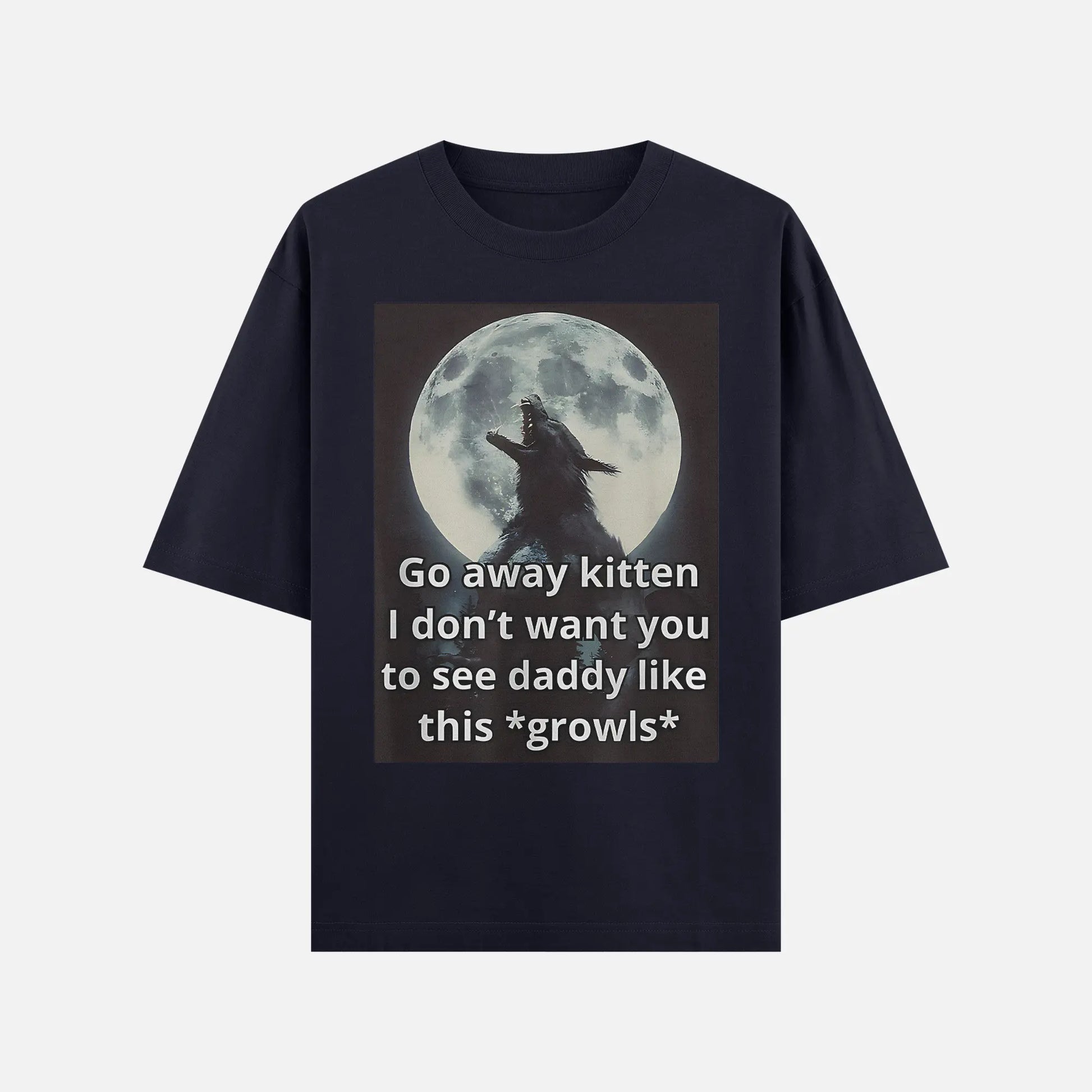 Go Away Kitten Navy Shirt