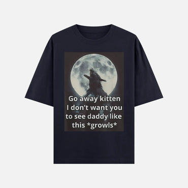 Go Away Kitten Navy Shirt